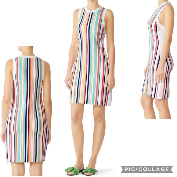 525 America Multicolor Striped Sleeveless Sweater Dress – Size S - Picture 1 of 11